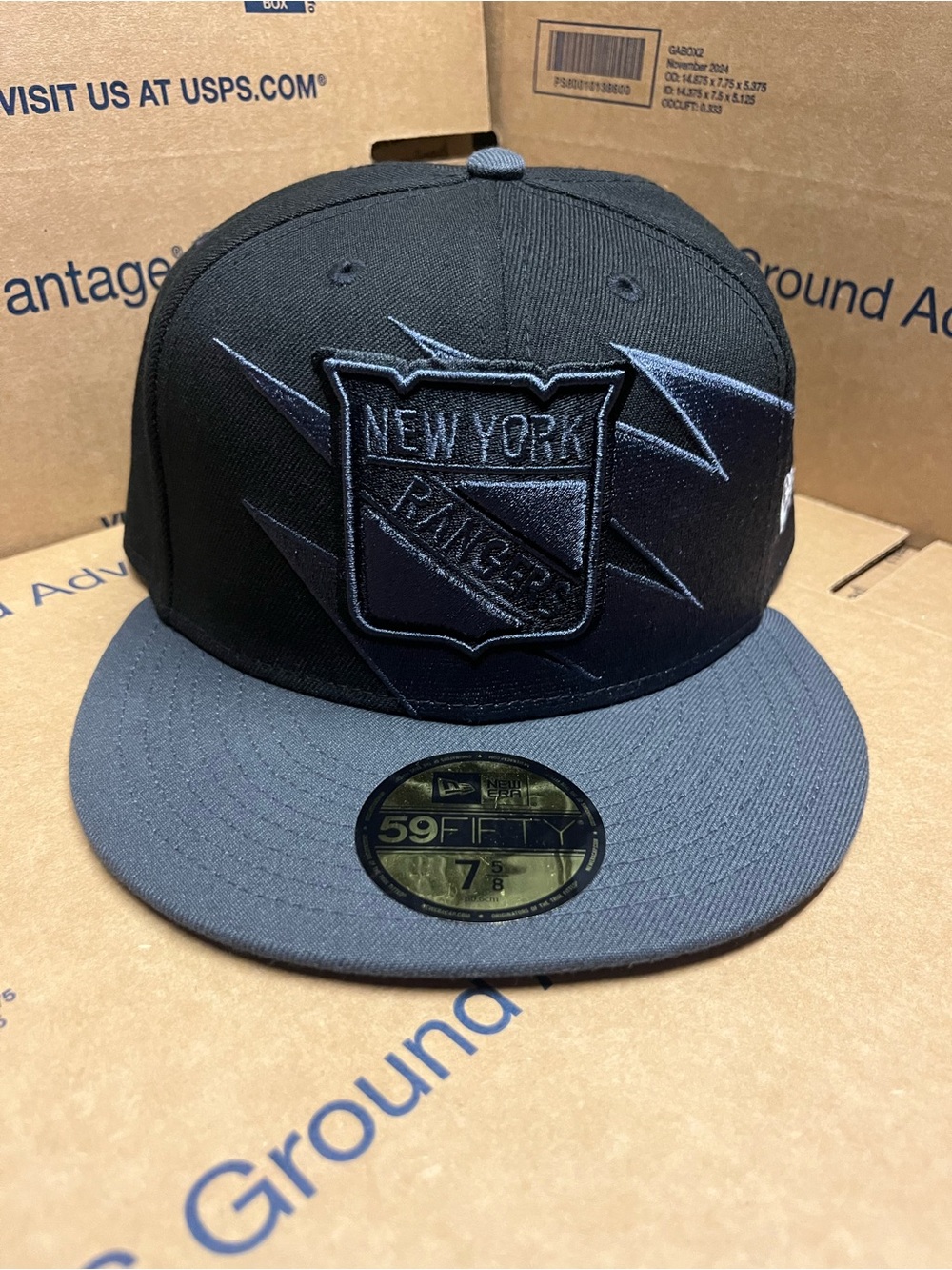 New York Rangers New Era Black Spikes 59FIFTY Fitted